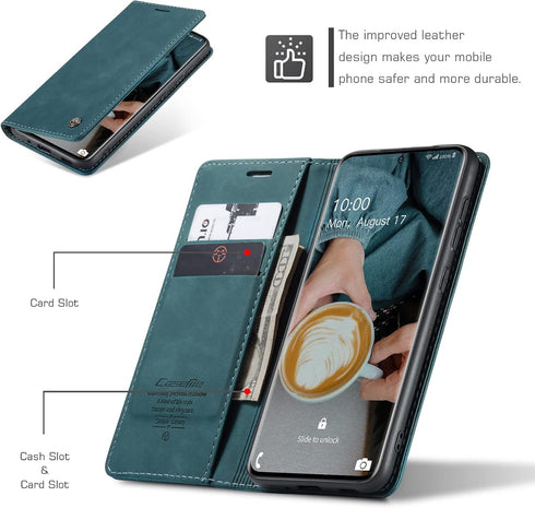 Kowauri Galaxy S20 FE 5G Leather Wallet Case, Classic Design with Card Slot and Magnetic Closure for Samsung