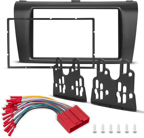 NuIth Double DIN Radio Dash Kit W/Radio Wire Harness for Mazda 3