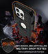 iPhone 13 Pro Max Case with Belt Clip Holster & Kickstand - Heavy Duty Shockproof Drop Protection, Black