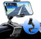 360° Rotating Car Dashboard Phone Clip Holder, Dash Steering Wheel Cell Phone Clamp Mount for 4-7 Inch Smartphones