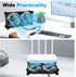 120mm 3-Degree 5V Quiet Dual Router Fan Cooler with L/M/H Speed Controller, DC USB Powered Cooling Case Fan for Router