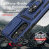 Samsung Galaxy A55 5G Case with Camera Lens Cover, Dual Layer Military-Grade Drop Tested Magnetic Ring Holder Kickstand