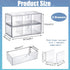 2 Pack 9V, 2-Drawer Common BTSKY Clear Acrylic Battery Storage Organizer for AA, AAA, C, D Batteries, Storage Box