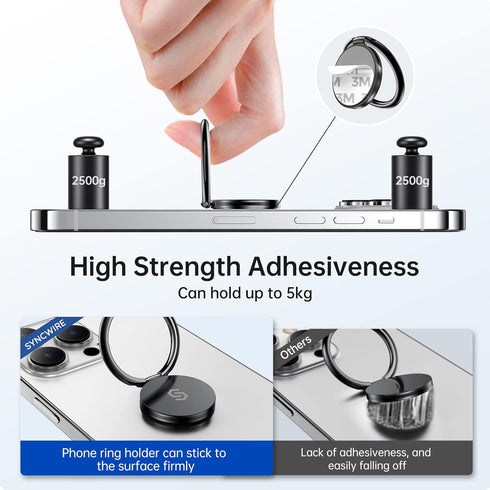 Syncwire Cell Phone Ring Holder Stand, 360 Degree Rotation Finger Ring Kickstand for iPhone, Samsung, Pixel