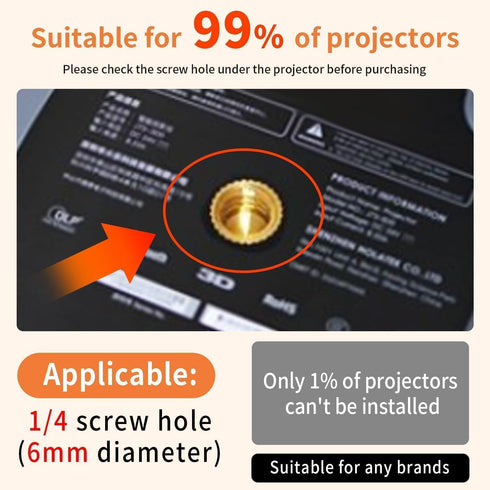 My Diemlife 20 cm, 99% My DIMELIFE Bed Sofa Projector Stand - Fixed Length Angle Adjustble Projector Mount, Invisible