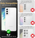 Dexnor Heavy Duty Case for Samsung Galaxy S21 FE 5G, Built-in Screen Protector and Kickstand, Black
