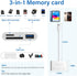Veeloon 17/16,3-in-1 Adapter,5Gbps OTG SD Card Reader for iPhone Memory Card Reader with USB Camera Trail Game Camera