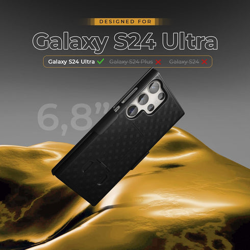 Samsung Galaxy S24 Ultra Case - MOTIVE 3 in 1, Military Grade Protection, 2X Screen Protector, Shockproof Holster,