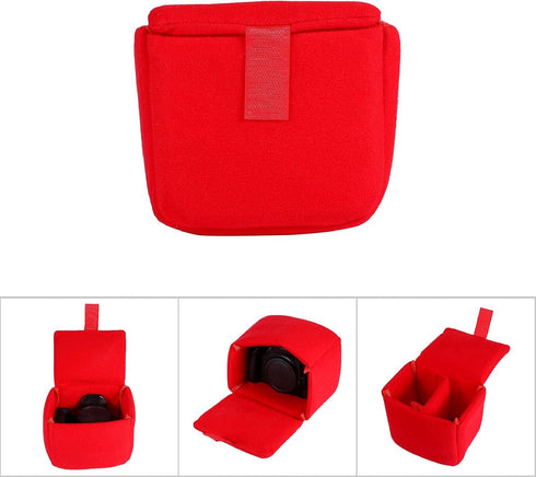 DSLR Camera Bags, Portable Camera Cases Camera Bag Insert Pads Camera Shock Protection Cases Messenger Bags Camera Bags Photography Accessories(red)