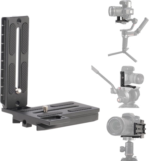 Fotga L-Shape Bracket Quick Release Mount Plate for Zhiyun Crane 2 3 LAB Weebill 2 3 Weebill-S, DJI Ronin SC2 RS2