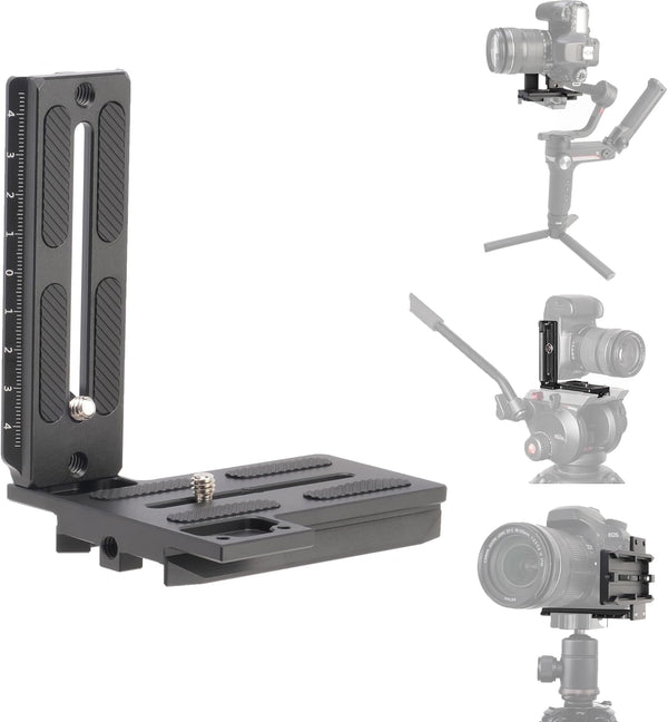 Fotga L-Shape Bracket Quick Release Mount Plate for Zhiyun Crane 2 3 LAB Weebill 2 3 Weebill-S, DJI Ronin SC2 RS2