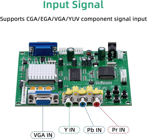 Mcbazel Arcade Game RGB/CGA/EGA to VGA HD Video Output Converter Board for Arcade Monitors