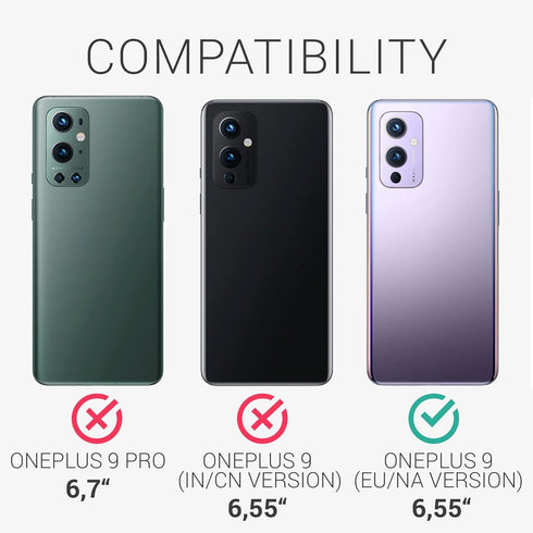 kwmobile Case Compatible with OnePlus 9, Soft Slim Protective TPU Silicone Cover - Dark Slate