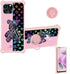 jioeuinly Sky Devices Elite A63 Case Cover with Tempered Glass Screen Protector, Colorful Reflect Light, Ring Support