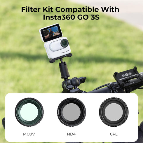 K&F Concept GO 3S UV CPL ND Filters Kit, 3 Pack Compatible with Insta360 GO 3S, Multi-Layer Coated
