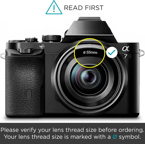 Altura Photo 55mm Lens Cap - 2 Pack Nikon Lens Cap Cover for D3400, D3500, D5500, D5600 with AF-P DX NIKKOR 18-55mm f/3.5-5.6G VR, Sony FE 28-70mm f/3.5-5.6 OSS, Sigma 56mm F1.4 DC DN and More