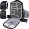 RAINSMORE Camera Backpack for Photographers, DSLR SLR Cases with Waterproof Rain Cover & Laptop Compartment
