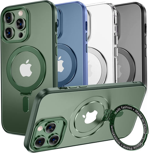 MAGIC JOHN Magnetic Case for iPhone 13 Pro Max - Compatible with Magsafe, Military Grade Shockproof, Green