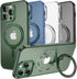 MAGIC JOHN Magnetic Case for iPhone 13 Pro Max - Compatible with Magsafe, Military Grade Shockproof, Green