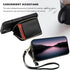 Bocasal RFID Blocking Wallet Case for iPhone 14/13, Adjustable Crossbody Zipper Purse with Kickstand