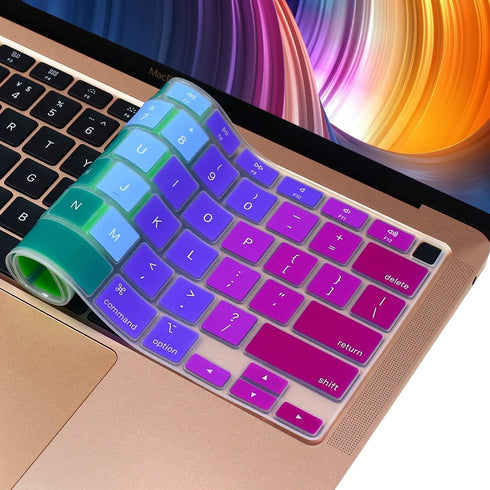Silicone Keyboard Cover Skin for MacBook Air 13.3 inch A2337 M1, Touch ID & Retina Display US Layout Ultra Thin