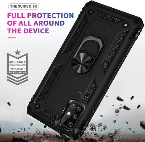 STARSHOP Compatible with Samsung Galaxy S20 FE 5G Phone Case, Military Grade Shockproof Cover with Tempered Glass