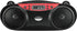 GPX, Inc. Portable Top-Loading CD Boombox, Red/Black, with AM/FM Radio and 3.5mm Line In