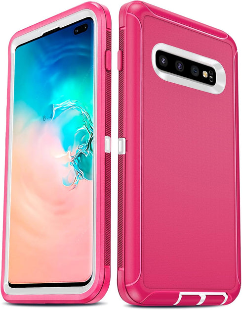 LeYi for Samsung S10 Plus Case: Upgrade 3-in-1 Full Body Shockproof Rubber Outer Cover, Heavy Duty Tough Rugged