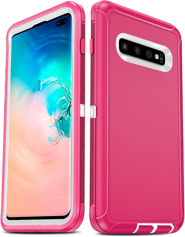 LeYi for Samsung S10 Plus Case: Upgrade 3-in-1 Full Body Shockproof Rubber Outer Cover, Heavy Duty Tough Rugged