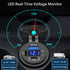 12V USB Outlet Qidoe USB C Car Charger Socket Dual PD 30W and 18W QC3.0 Port with Voltmeter Button Switch, Lengthened