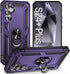 ZOEII Military Grade Drop Tested Protective Case for Samsung Galaxy S24 Plus with Stand, Purple