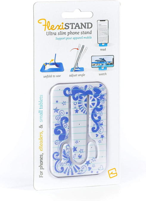 Gifts for Readers & Writers Cell Phone Stand, Fully Adjustable Angle, Foldable Phone Holder, Flexistand Office Desk