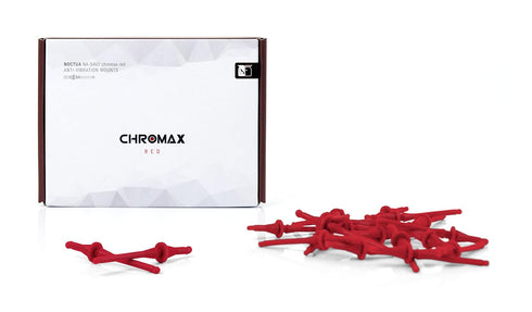 Noctua NA-SAV2 chromax.red, Silicone Anti-Vibration Fan Mount Set (Red, 20-pack)