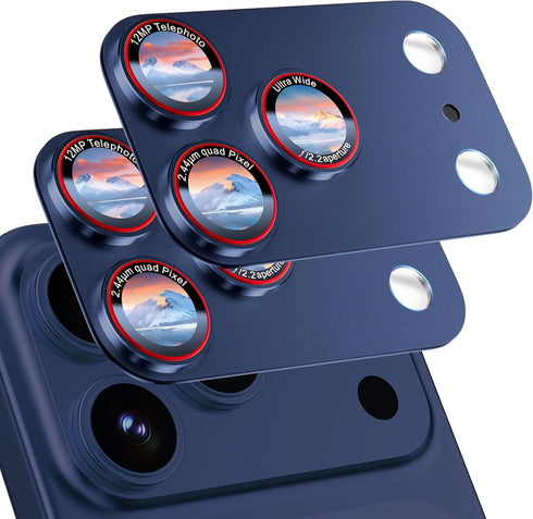 HelloDeere 9H High-alumina Tempered Glass Camera Lens Protector for iPhone 17 Pro