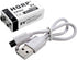 HQRP USB 9V Lithium-Ion Rechargeable Battery, 500mAh High Capacity, 800 Cycle with Micro USB Cable