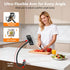 LRDXY 19.69in 4-13" Gooseneck Tablet Holder, Metal Crab Clamp iPad Mount for Stroller/Treadmill/Golf Cart/Boat/Mic