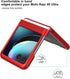 Foluu Slim Fit Case for Motorola Razr Plus 2023, with 1 Pack Soft Inner TPU Moto Razr Plus 2023 Screen Protector, 1 Pack Front Built-in Screen Protector, Matte PC Cover for Motorola Razr+ 2023 Red