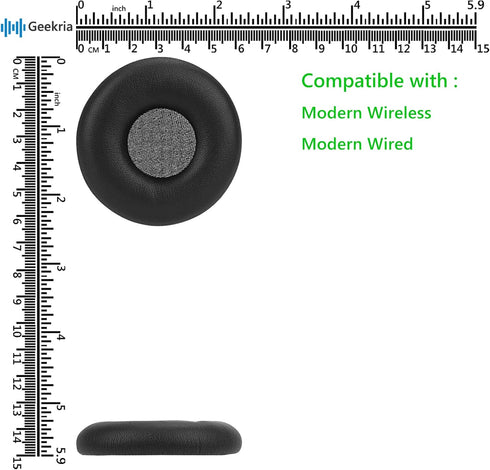 Geekria QuickFit Replacement Ear Pads for Microsoft Modern Wireless and Wired Headphones, Black Earpads Cover Repair