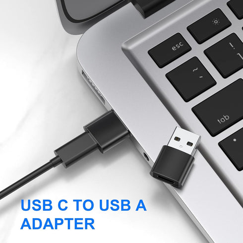 USB A to USB C, Type C Female to USB Male, Type C Male to Type C Female, Compatible with Samsung Galaxy, Laptop (5
