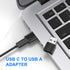USB A to USB C, Type C Female to USB Male, Type C Male to Type C Female, Compatible with Samsung Galaxy, Laptop (5
