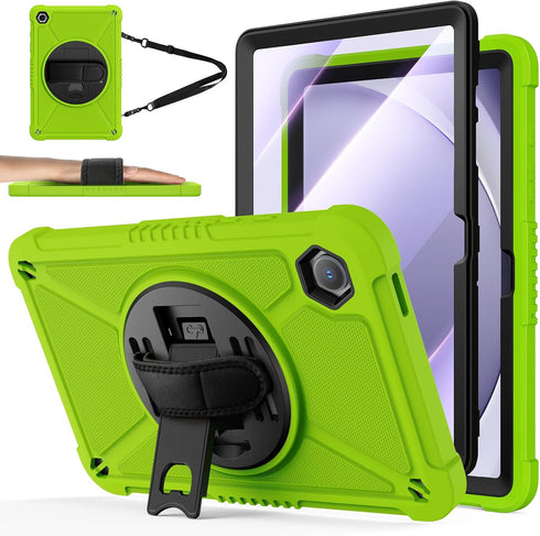 ZtotopCases for Samsung Galaxy Tab A9+ 11'' 2023, Shockproof Hard Case with Screen Protector, Green