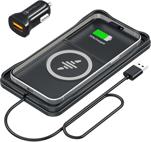 LANSEMKU 15w 17/16/15/14/13/12 S23 S22 S20 30cm Wireless Car Charger Pad, Fast Car Wireless Chargers Charging pad Non