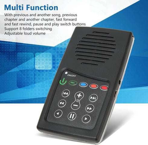 8G Portable Bible Player,Mini Portable Solar Powered Electronic Bible Audio Player Built in Capacity for Bible