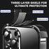 ORIbox iPhone 12 Pro Max Case, Black Crystal Design, Heavy Duty Protection, Clear Camera Protector for All