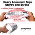 Video Surveillance Sign, 4 Pack 10 x 10 Rust Free Aluminum Security Warning Signs for Home Business
