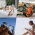 Lanhiem Galaxy Note 20 Case, Built-in Screen Protector, Waterproof Dustproof Heavy Duty Cover (Black/Clear)