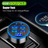 Super Fast Charge USB C Car Phone Charger Adapter, 6 in 1 with Voltage Display, 250W Multi Port Cigarette Lighter for