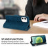 ZZXX for iPhone 12 Mini Wallet Case, Premium Soft PU Leather Zipper Flip Folio with Card Slot, Wrist Strap, Kickstand