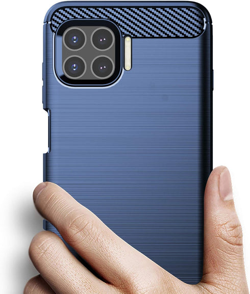 Osophter for Moto One 5G Plus Case, Shock-Absorption Flexible TPU Rubber Protective Cover for Motorola One 5G UW (Navy