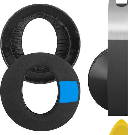 Geekria Sport Replacement Ear Pads for Sony PlayStation Platinum Wireless Headset (CECHYA-0090) - Black Ear Cushions